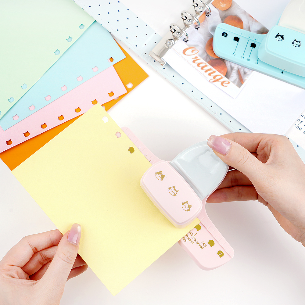 Cute Cat Head 3-Hole Punch for - Paper Punch 3 Hole 评论和价格