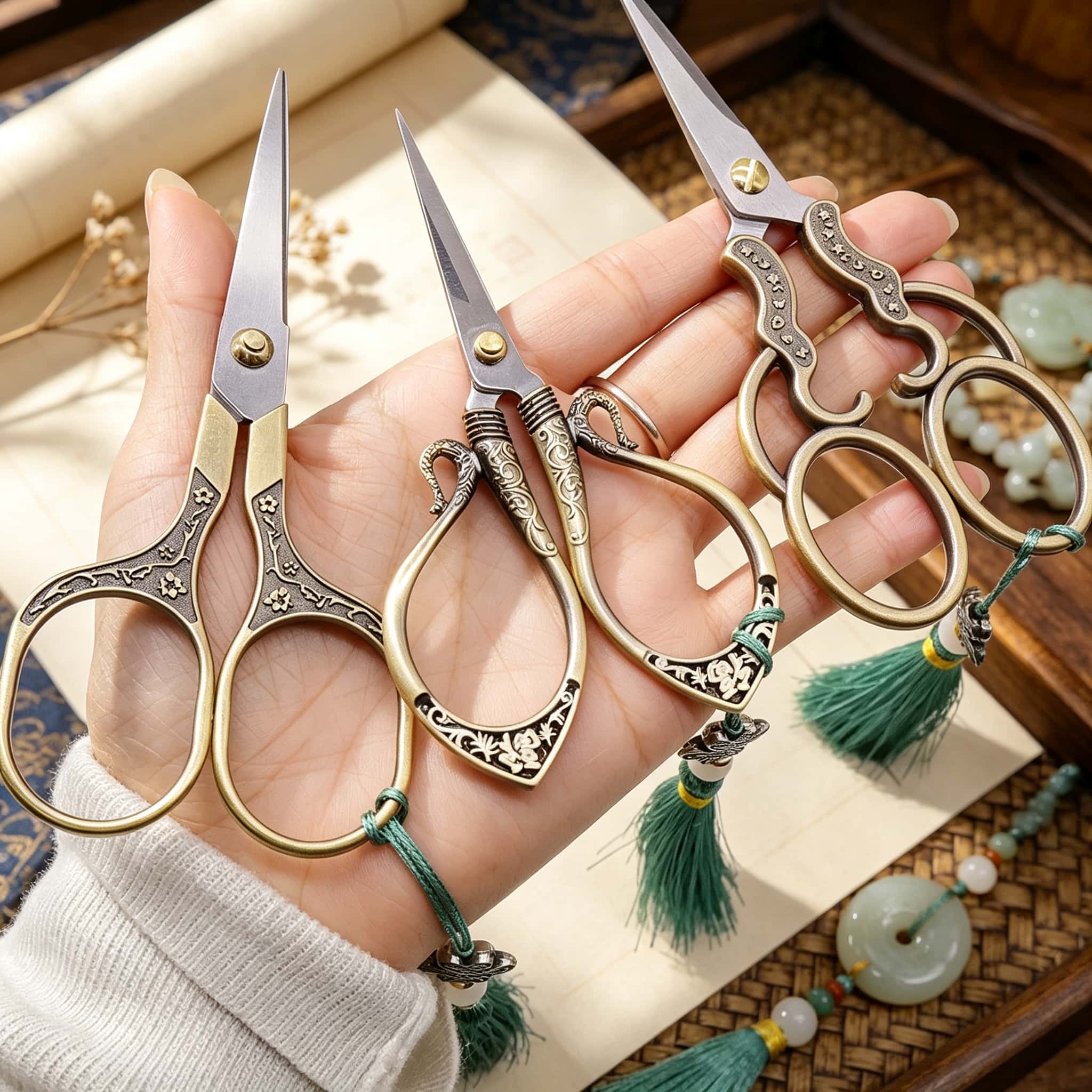Vintage Sewing Scissors 3Pcs S - Scissors Stainless Craft 评论和价格