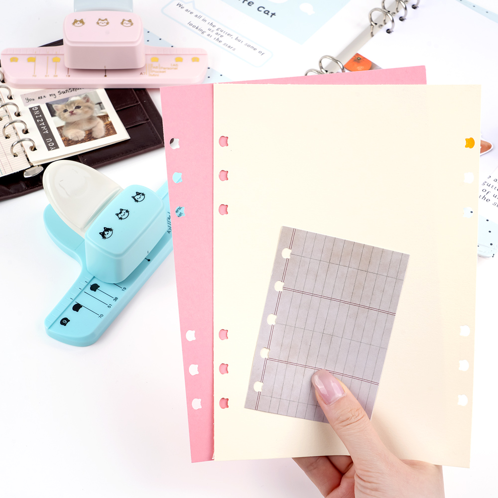 3-Hole Cute Cat Head Paper Pun - Paper Punch 3 Hole 评论和价格