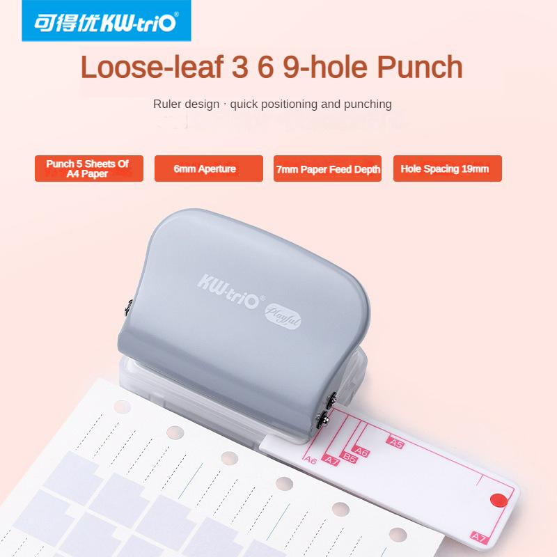 KW-Trio A5 B5 A6 3Hole 6Hole 9 - Paper Punch 3 Hole 评论和价格