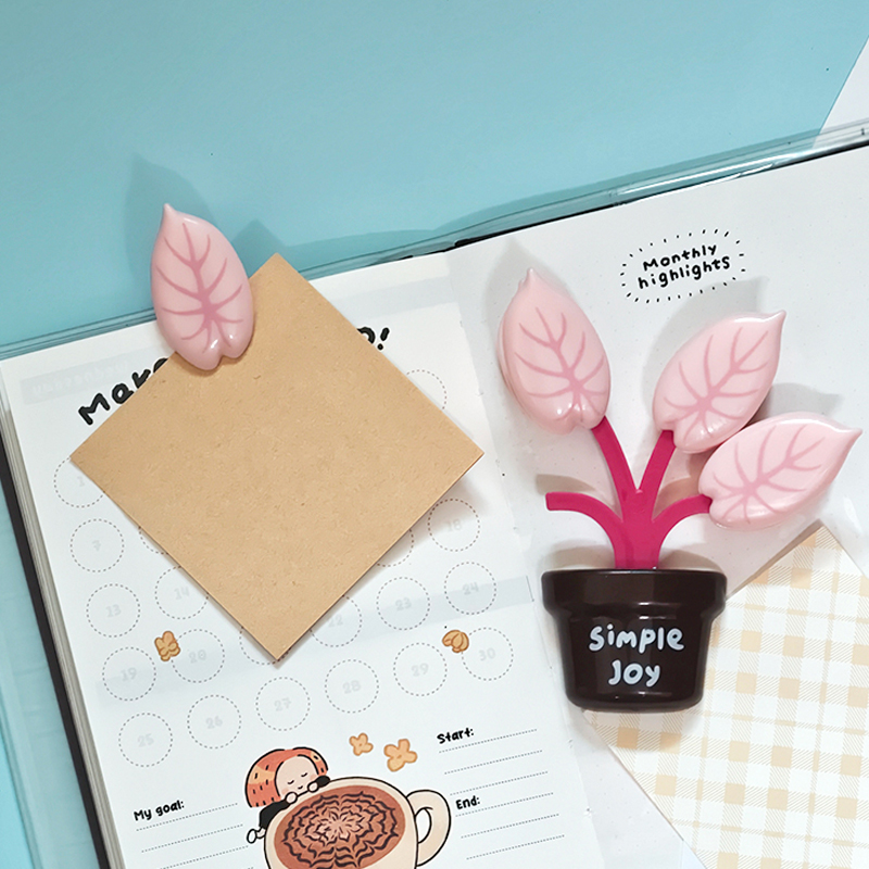 Cute Potted Plant Desk Clip 2  - Paperclip Magnetic Set 评论和价格