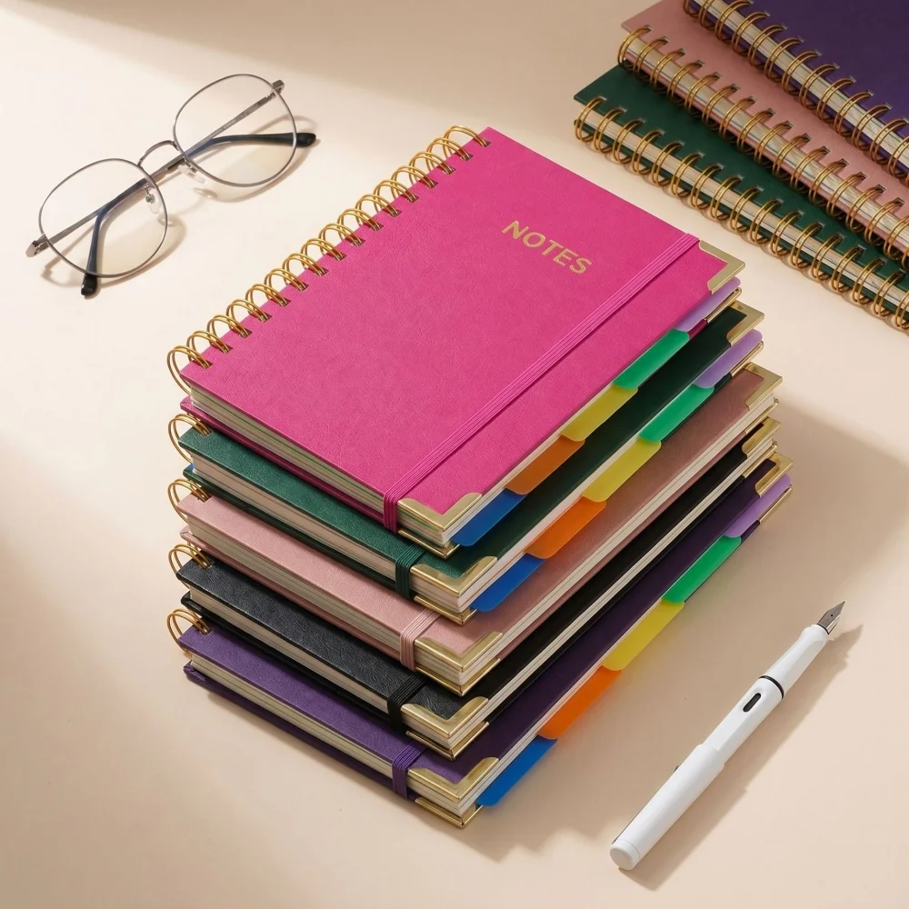 A5 Hardcover Spiral Notebook 3 - Journal Leather Hardcover 评论和价格