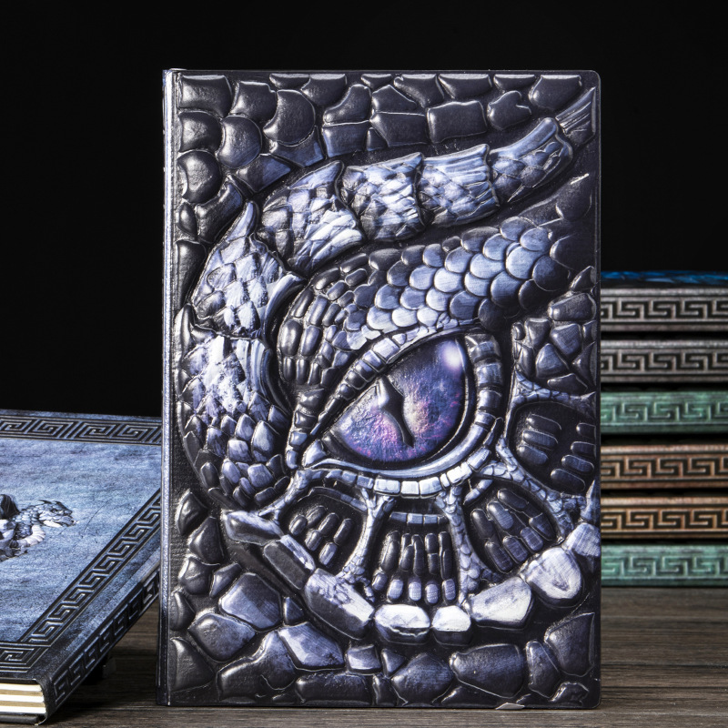 A5 3D Embossed Dragon Eye Note - Journal Leather Hardcover 评论和价格
