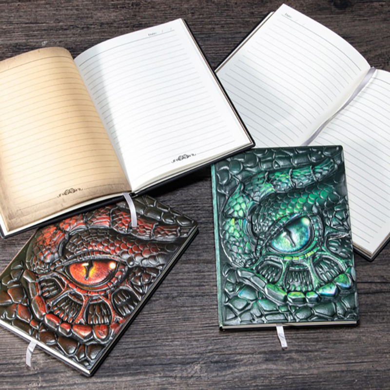 A5 3D Embossed Dragon Eye Note - Journal Leather Hardcover 评论和价格