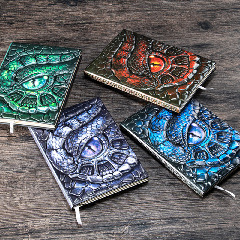 A5 3D Embossed Dragon Eye Note - Journal Leather Hardcover 评论和价格