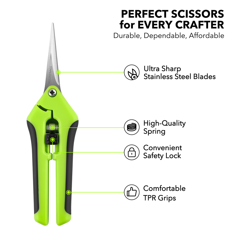 Ergonomic Spring-Action Scisso - Scissors Stainless Craft 评论和价格