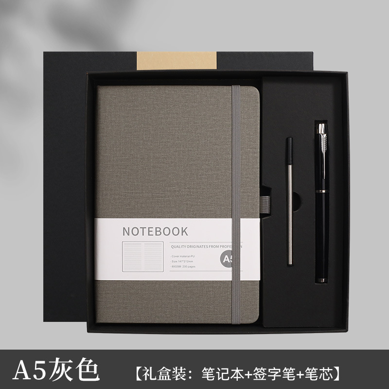 A5 Notebook Gift Set with Ball - Journal Leather Hardcover 评论和价格